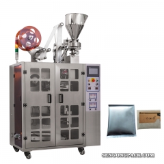 Máquina empacadora de bolsas de café por goteo con sobre exterior