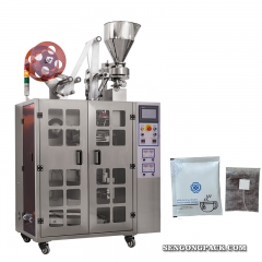 Máquina empacadora de bolsas de café por goteo con sobre exterior